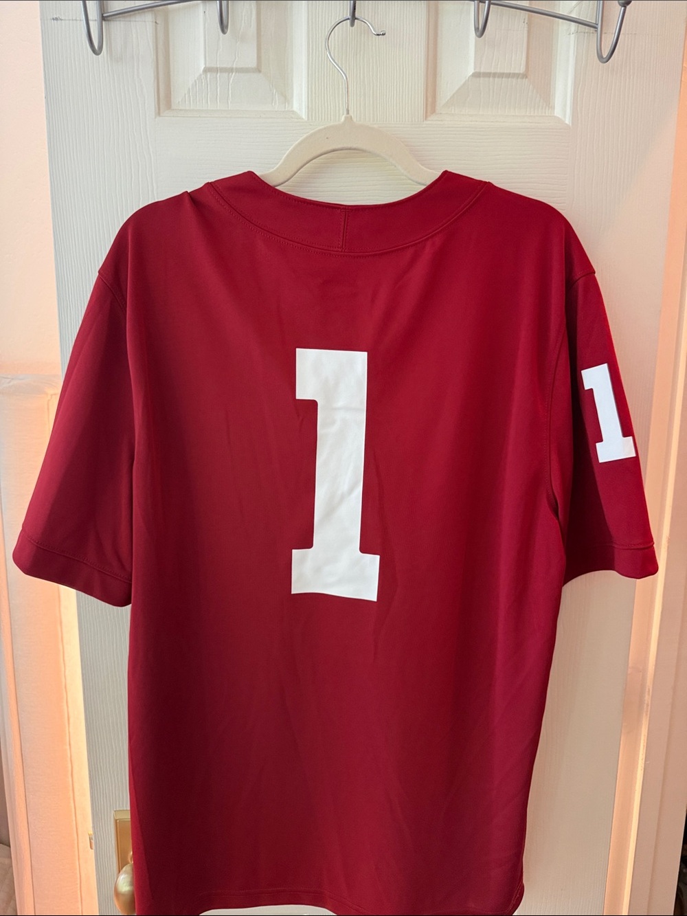 Jordan Crimson SOONERS #1 Football Jersey - Picture 2 of 2